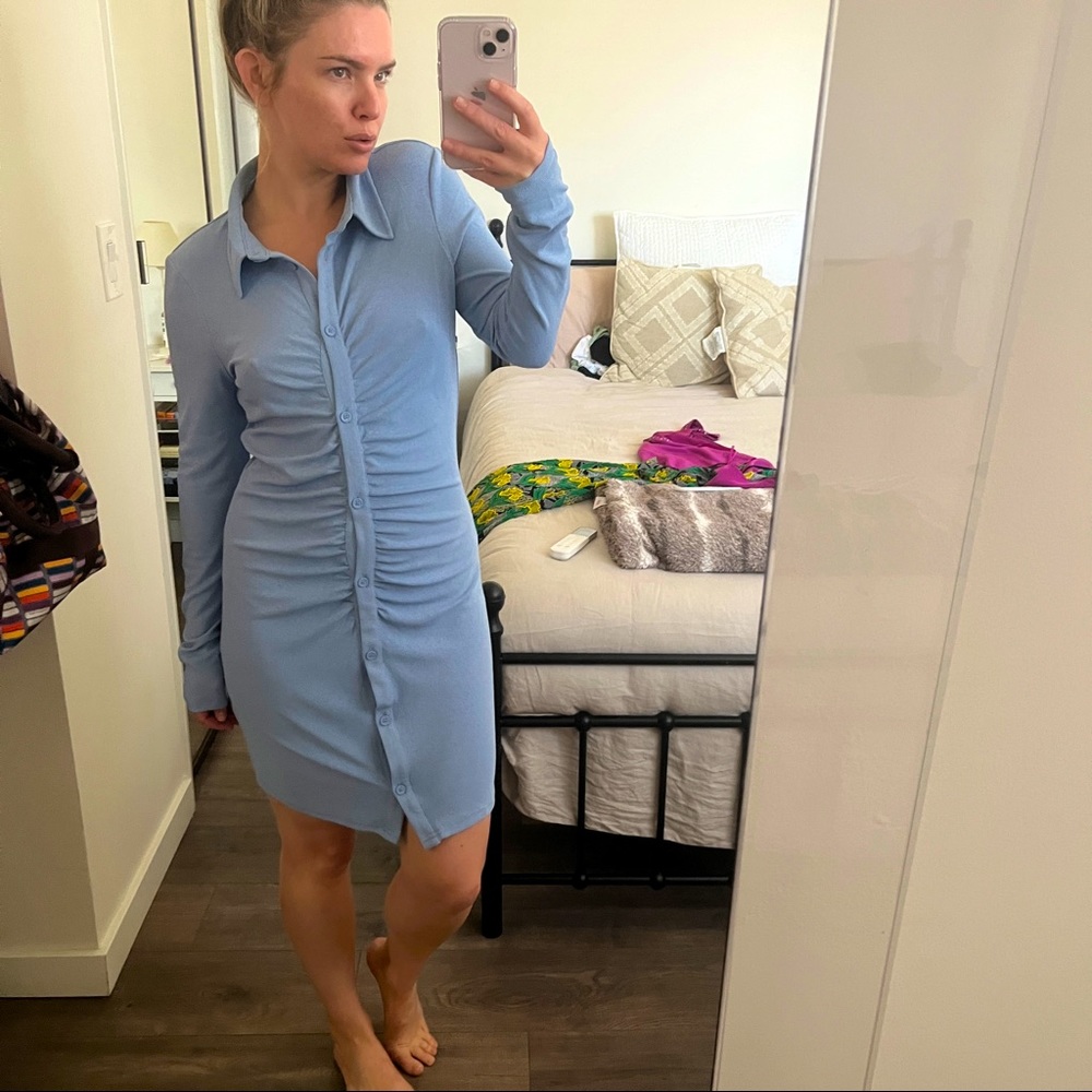 H&M Blue MIDI Dress